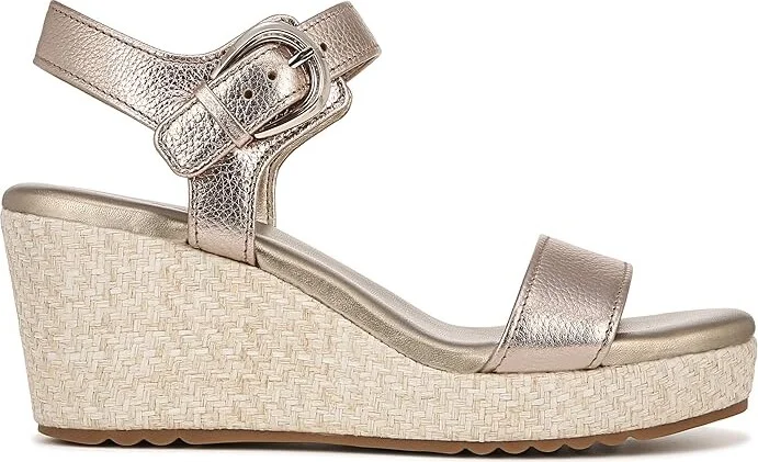 Naturalizer Stella Ankle Straps Women's Sandals Warm Silver Leather : 10.5 M (B), Leather/Rubber - Image 7