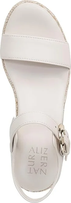 Naturalizer Stella Ankle Straps Women's Sandals Warm White Leather : 6.5 M (B), Leather/Rubber - Image 2