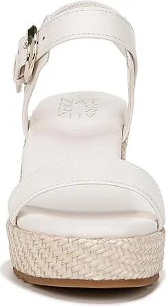 Naturalizer Stella Ankle Straps Women's Sandals Warm White Leather : 6.5 M (B), Leather/Rubber - Image 5