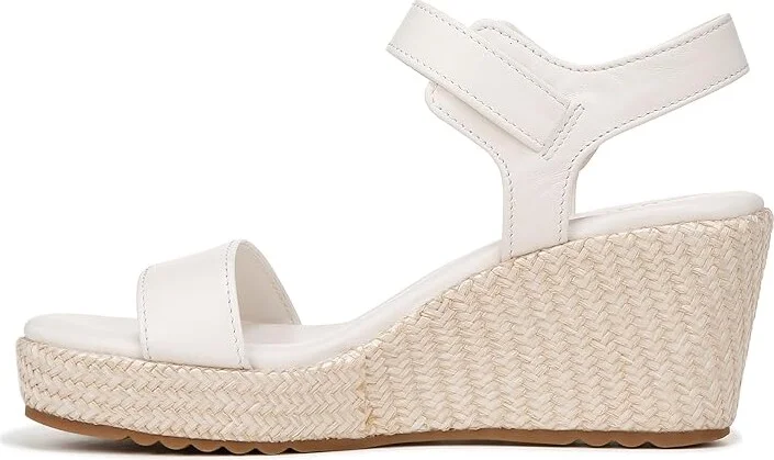 Naturalizer Stella Ankle Straps Women's Sandals Warm White Leather : 6.5 M (B), Leather/Rubber - Image 6