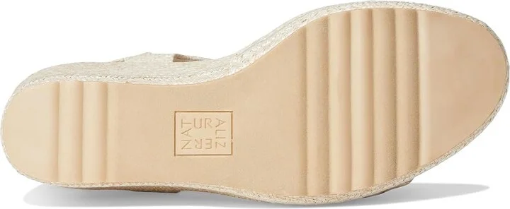 Naturalizer Stella4 Women's Wedge Shoes Eggshell Raffia : 7.5 M (B), Textile - Image 3