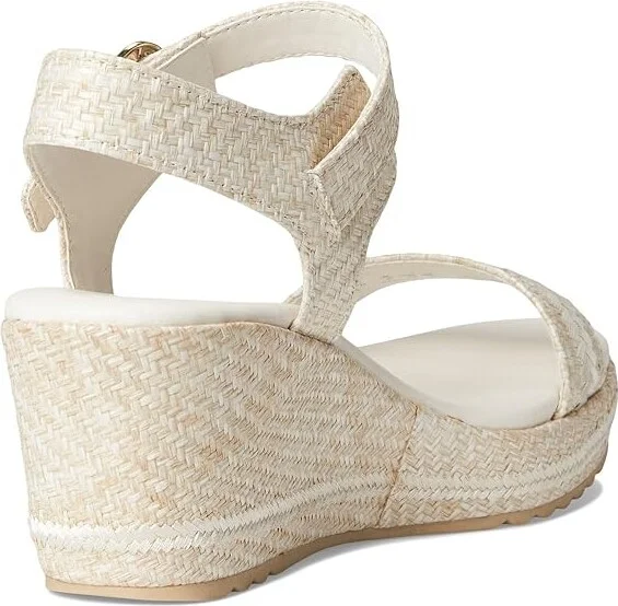 Naturalizer Stella4 Women's Wedge Shoes Eggshell Raffia : 7.5 M (B), Textile - Image 4