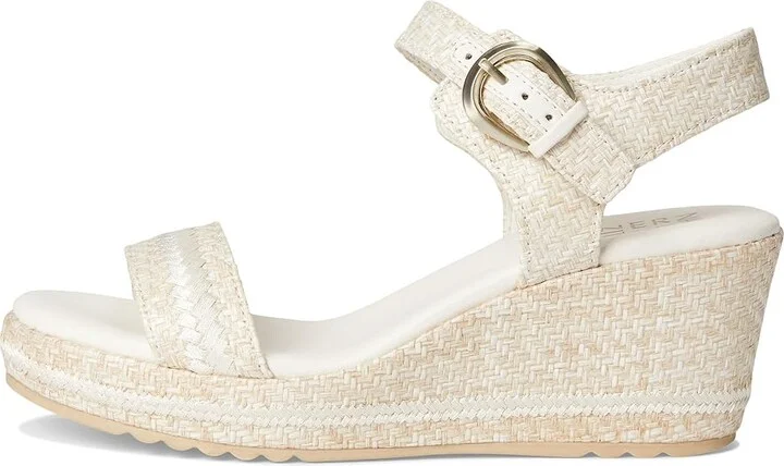 Naturalizer Stella4 Women's Wedge Shoes Eggshell Raffia : 7.5 M (B), Textile - Image 6