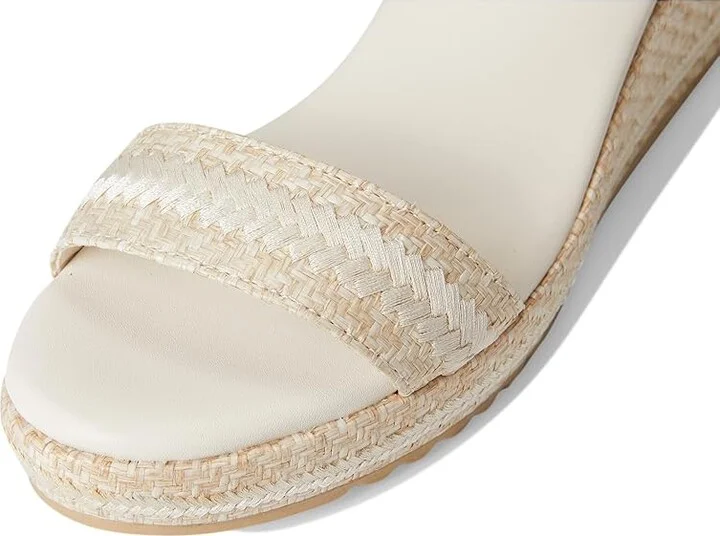 Naturalizer Stella4 Women's Wedge Shoes Eggshell Raffia : 7.5 M (B), Textile - Image 7