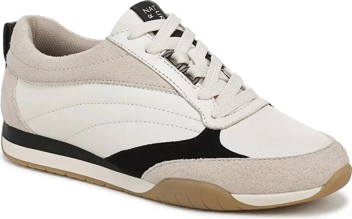 White/Black Leather
