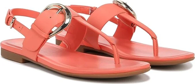Naturalizer Taylor Slingbacks Women's Sandals Apricot Blush Leather : 6 M (B), Leather/Rubber