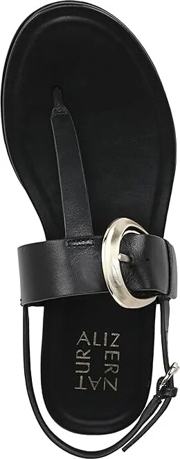 Naturalizer Taylor Slingbacks Women's Sandals Black Leather : 6 W (C), Leather/Rubber - Image 2