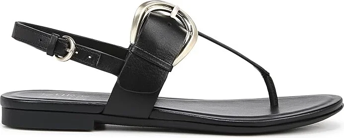 Naturalizer Taylor Slingbacks Women's Sandals Black Leather : 6 W (C), Leather/Rubber - Image 6