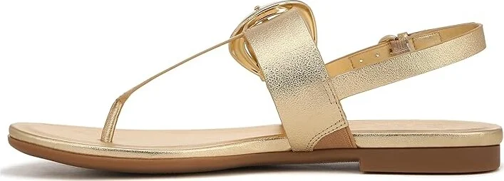 Naturalizer Taylor Slingbacks Women's Sandals Dark Gold Faux Leather : 6 W (C), Leather/Rubber - Image 4