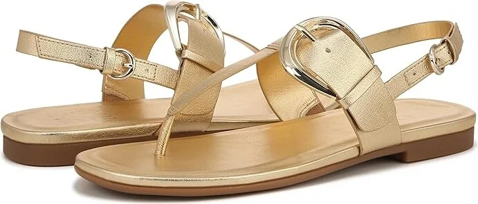 Naturalizer Taylor Slingbacks Women's Sandals Dark Gold Faux Leather : 6 W (C), Leather/Rubber - Image 7