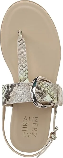 Naturalizer Taylor Slingbacks Women's Sandals Lime Faux Snake Leather : 6.5 W (C), Leather/Rubber - Image 2
