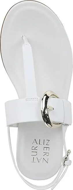 Naturalizer Taylor Slingbacks Women's Sandals White Leather : 7.5 W (C), Leather/Rubber - Image 2