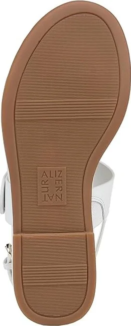 Naturalizer Taylor Slingbacks Women's Sandals White Leather : 7.5 W (C), Leather/Rubber - Image 3