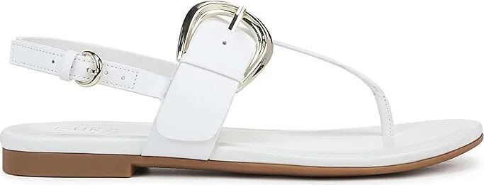 Naturalizer Taylor Slingbacks Women's Sandals White Leather : 7.5 W (C), Leather/Rubber - Image 6