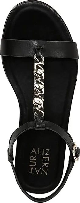 Naturalizer Teach Ankle Straps Women's Sandals Black Leather : 9.5 W (C), Leather/Rubber - Image 2