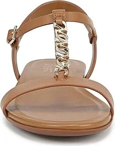 Naturalizer Teach Ankle Straps Women's Sandals Saddle Tan Leather : 5.5 M (B), Leather/Rubber - Image 4