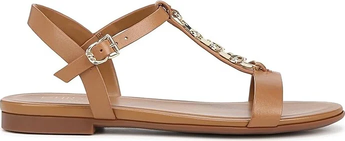 Naturalizer Teach Ankle Straps Women's Sandals Saddle Tan Leather : 5.5 M (B), Leather/Rubber - Image 6