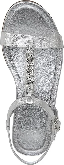 Naturalizer Teach Ankle Straps Women's Sandals Silver Leather : 5.5 M (B), Leather/Rubber - Image 2