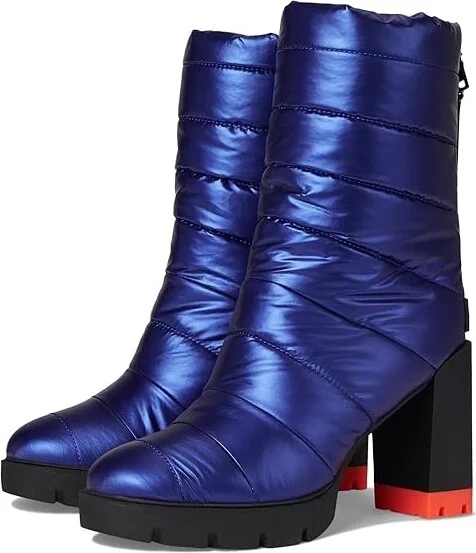 Naturalizer Think Royln x Naturalizer: Crosswalk Boot - Water Repellent Women's Boots Electric Blue Faux Leather : 9.5 M (B), Textile