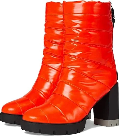 Naturalizer Think Royln x Naturalizer: Crosswalk Boot - Water Repellent Women's Boots Poppy Patent Faux Leather : 6 M (B), Textile