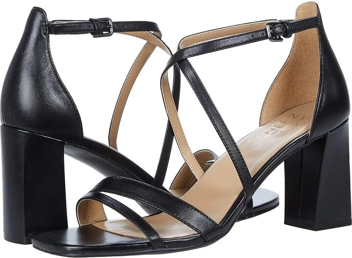 Naturalizer Tiff Women's Dress Sandals Black Leather : 10 M (B)