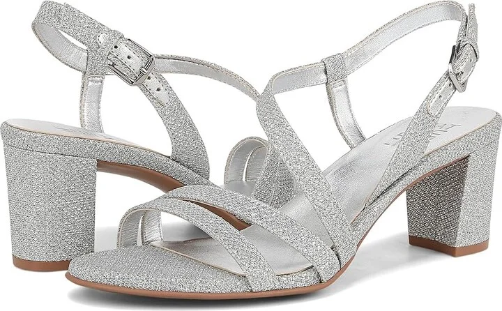 Naturalizer Vanessa Women's Shoes Silver Fab Fabric : 5 M (B), Leather - Image 5
