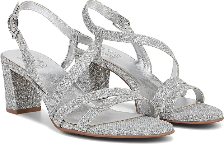 Naturalizer Vanessa Women's Shoes Silver Fab Fabric : 5 M (B), Leather