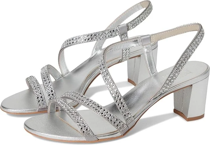 Naturalizer Vanessa3 Women's Sandals Silver Satin : 11 M (B), Leather/Satin
