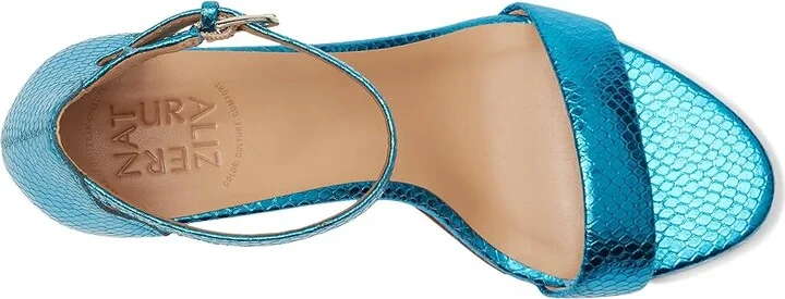 Naturalizer Vera Women's Shoes Blue Metallic Snake Print Leather : 8 W (C) - Image 2