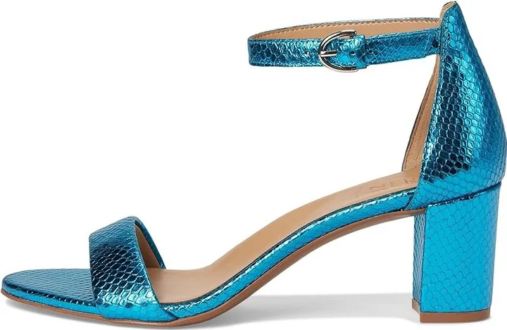 Naturalizer Vera Women's Shoes Blue Metallic Snake Print Leather : 8 W (C) - Image 6