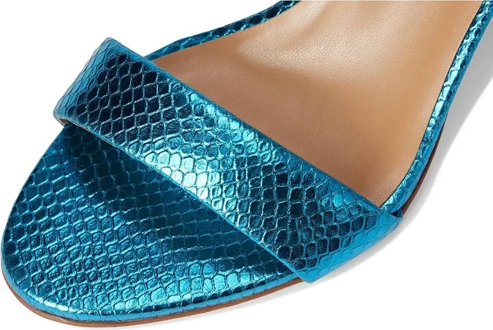 Naturalizer Vera Women's Shoes Blue Metallic Snake Print Leather : 8 W (C) - Image 7