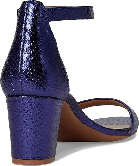 Naturalizer Vera Women's Shoes Future Dusk Blue Metallic Snake Print Leather : 11 W (C) - Image 4
