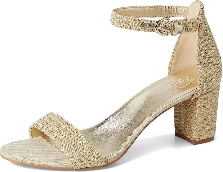 Naturalizer Vera Women's Shoes Natural Gold Woven Fabric : 9 N (AA), Leather - Image 5
