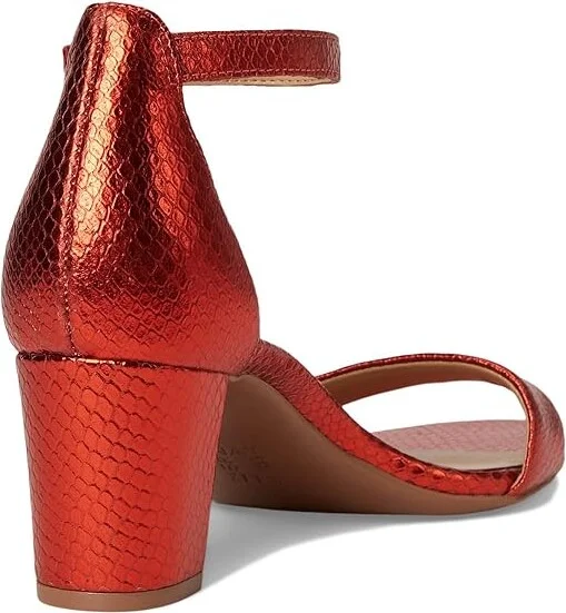Naturalizer Vera Women's Shoes Orange Metallic Snake Print Leather : 8.5 W (C) - Image 4