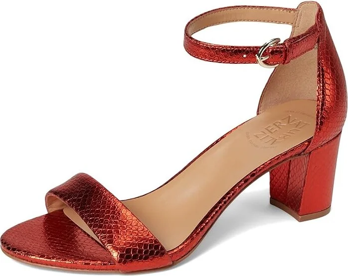 Naturalizer Vera Women's Shoes Orange Metallic Snake Print Leather : 8.5 W (C) - Image 5