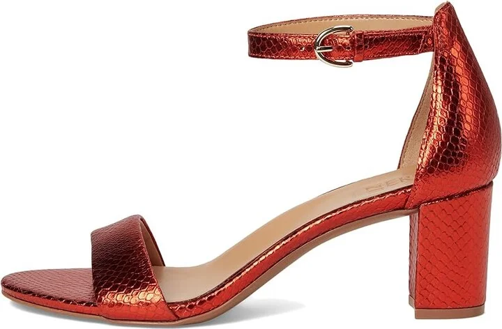 Naturalizer Vera Women's Shoes Orange Metallic Snake Print Leather : 8.5 W (C) - Image 6