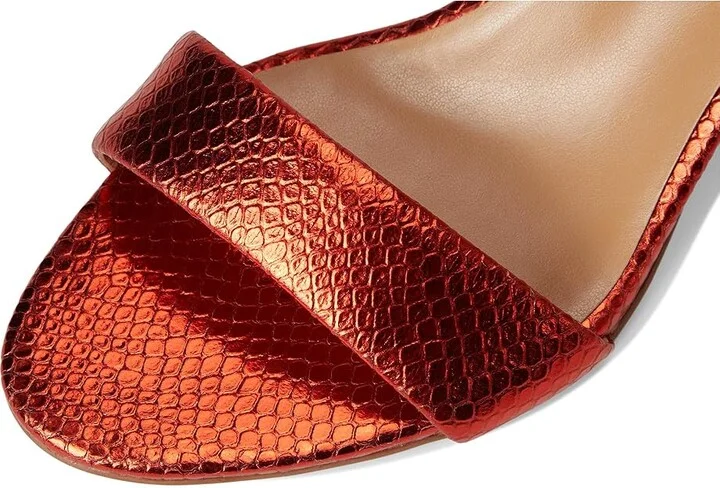 Naturalizer Vera Women's Shoes Orange Metallic Snake Print Leather : 8.5 W (C) - Image 7