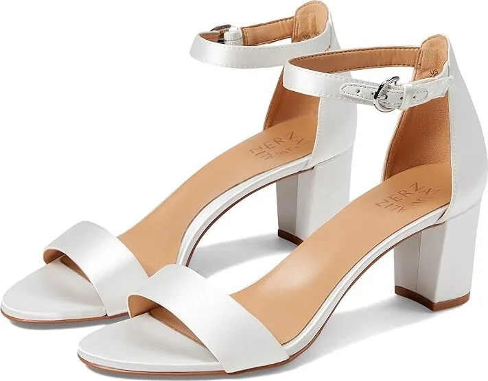 Naturalizer Vera Women's Shoes Pearl White Satin : 9.5 W (C), Leather