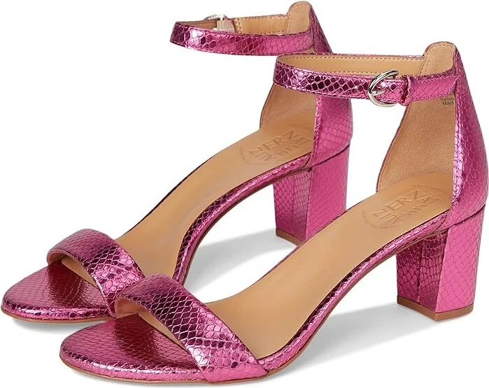 Naturalizer Vera Women's Shoes Pink Metallic Snake Print Leather : 6 M (B)