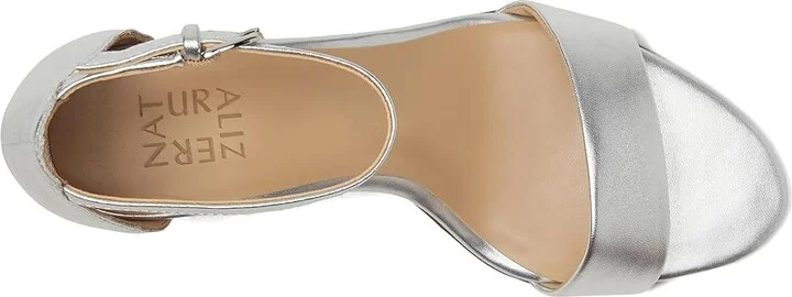 Naturalizer Vera Women's Shoes Silver Leather : 8 WW (E) - Image 2