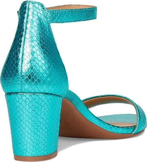 Naturalizer Vera Women's Shoes Teal Metallic Snake Print Leather : 9.5 W (C) - Image 4