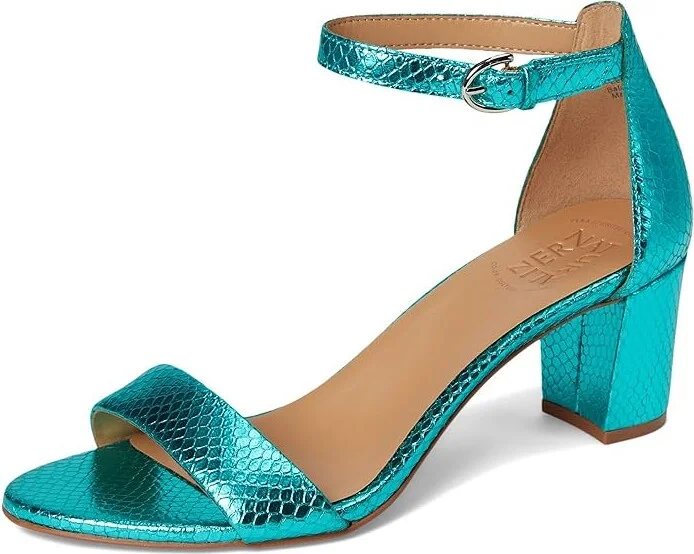 Naturalizer Vera Women's Shoes Teal Metallic Snake Print Leather : 9.5 W (C) - Image 5