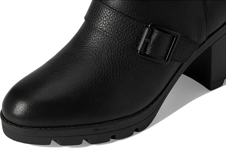 Naturalizer Verney-Moto Bootie - Water Repellent Women's Boots Black Leather : 10.5 M (B), Leather/Suede/Textile - Image 2