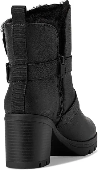 Naturalizer Verney-Moto Bootie - Water Repellent Women's Boots Black Leather : 10.5 M (B), Leather/Suede/Textile - Image 4