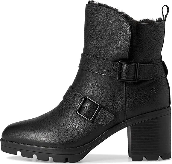 Naturalizer Verney-Moto Bootie - Water Repellent Women's Boots Black Leather : 10.5 M (B), Leather/Suede/Textile - Image 6