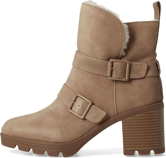 Naturalizer Verney-Moto Bootie - Water Repellent Women's Boots Warm Brown : 12 M (B), Leather/Suede/Textile - Image 6