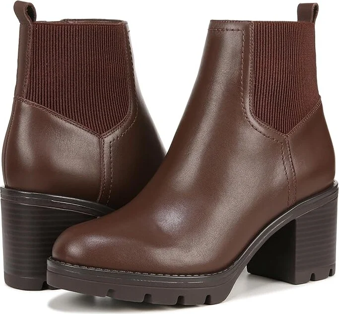 Naturalizer Verney Weatherproof Bootie Women's Shoes Chocolate Waterproof Leather : 9.5 W (C)