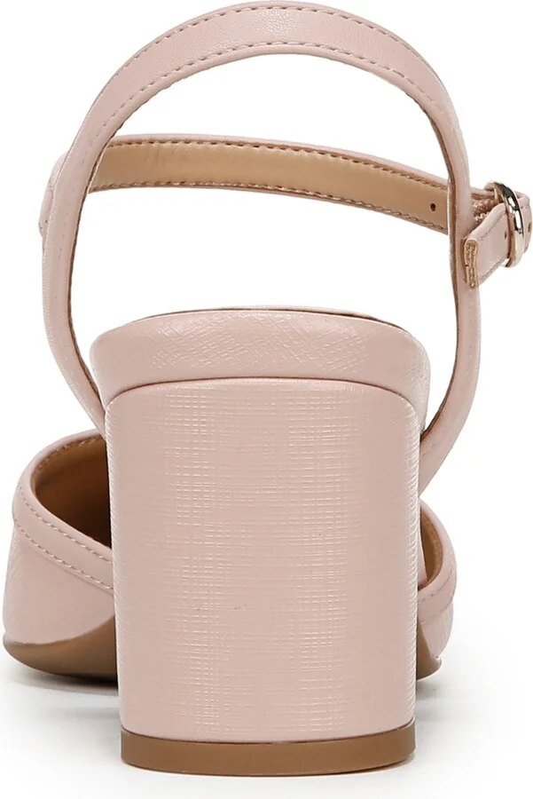 Naturalizer Wave Square Toe Ankle Strap Pumps - Tan Multi Woven Straw/Faux Leather - Image 11