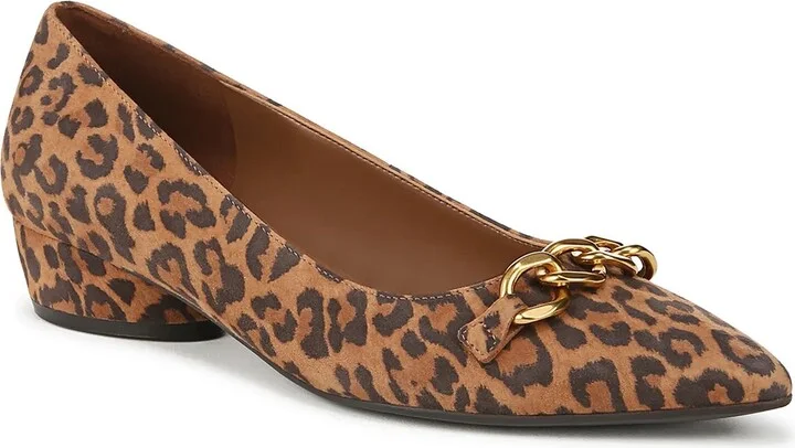 Brown Leopard Print Suede