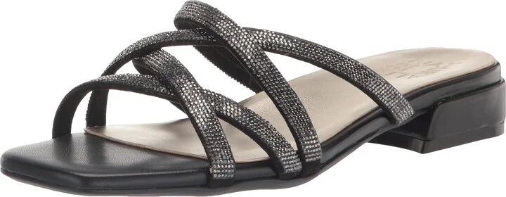 Naturalizer Women's Abriana 2 Slide Sandal Black 6.5 W